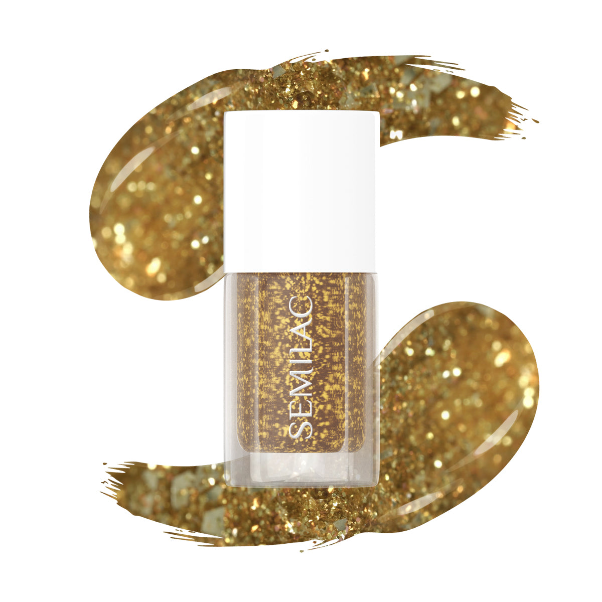042 Semilac Nail Polish Flakes of Gold 7 ml