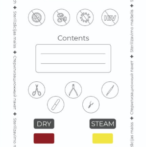 be STERIL&SAFE Karstā gaisa sterilizācijas maisiņi 100x200mm caurspīdīgi ar indikatoru 100gab.