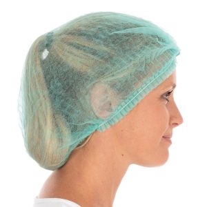 Gofrētas cepurītes Zaļa krāsa 100gab./iep.