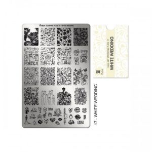 Moyra White Wedding Nr.17 nagu dizaina apzīmogošanas (stempinga) plāksne