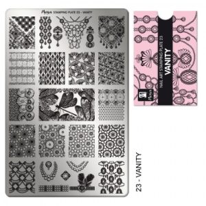 Moyra Vanity Nr.23 nagu dizaina apzīmogošanas (stempinga) plāksne