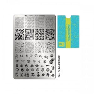 Moyra Summertime Nr.26 nagu dizaina apzīmogošanas (stempinga) plāksne