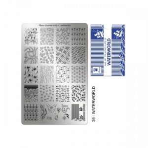Moyra Waterworld Nr.29 nagu dizaina apzīmogošanas (stempinga) plāksne