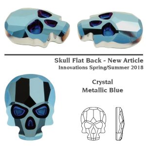 2856 MM 10,0X 7,5 CRYSTAL MET.BLUE F- 2 GAB.