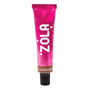 ZOLA Krāsa uzacīm ar kolagēnu WARM BROWN 15ml