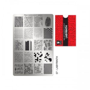 Moyra Labyrinth Nr.07 nagu dizaina apzīmogošanas (stempinga) plāksne
