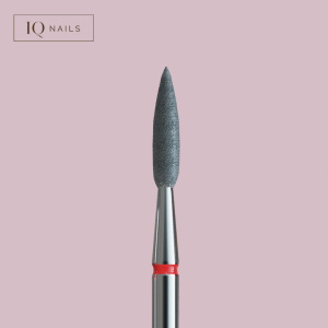 IQ NAILS Dimanta frēze Liesma 021 sarkana (ar spicu galu) [243.514.021XL]