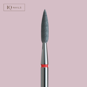 IQ NAILS Dimanta frēze Liesma 023 sarkana (ar spicu galu) [243.514.023XL]