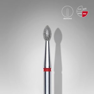 STALEKS Frēze pumpurs sarkans, diametrs 2,5 mm / darba daļa 4,5 mm [FA60R025/4.5]