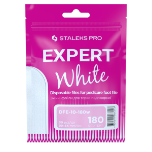 STALEKS Maināmie faili pedikīra vīlei EXPERT, balts [DFE-10-180W]