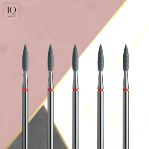 IQ NAILS 5-dimanta Liesma sarkans 023 uzgaļu komplekts (ar spicu galu) [IQN PACKIET 29]