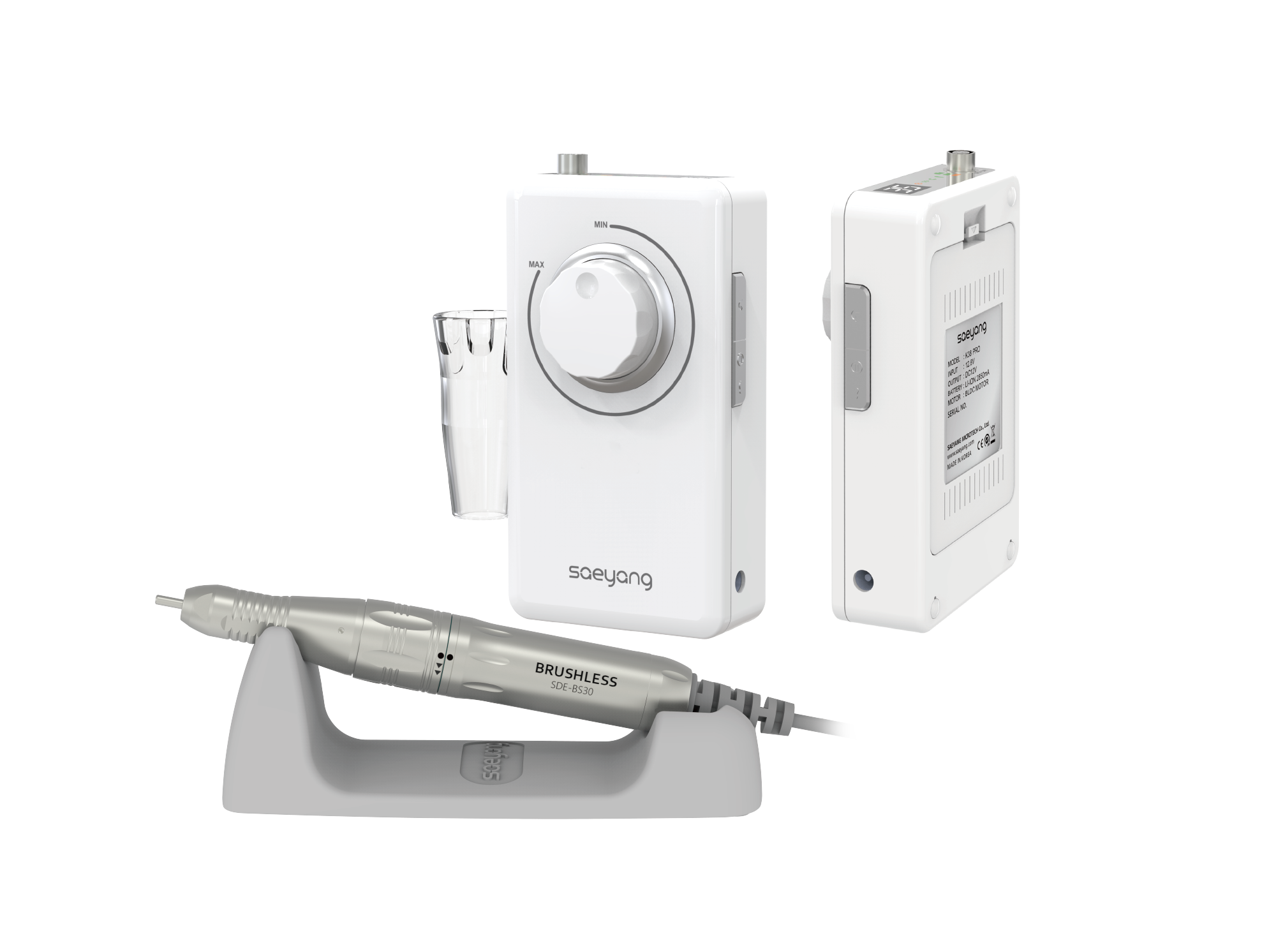 MARATHON K38 PRO Balts + BS30 bezoglīšu (30 000 apgr./min) (12v)