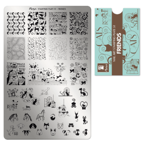Moyra Friends Nr.51 nagu dizaina apzīmogošanas (stempinga) plāksne