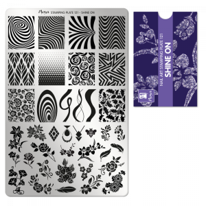 Moyra Shine On Nr.121 nagu dizaina apzīmogošanas (stempinga) plāksne