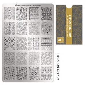Moyra Art Nouveau Nr.40 nagu dizaina apzīmogošanas (stempinga) plāksne