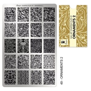 Moyra Ornaments 2 Nr.49 nagu dizaina apzīmogošanas (stempinga) plāksne