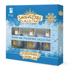 Moyra Kids nagu lakas komplekts bērniem Snowflake Collection 3 x 7 ml