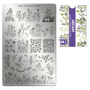 Moyra Spicery Nr.91 nagu dizaina apzīmogošanas (stempinga) plāksne