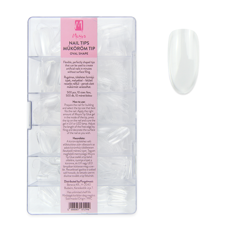 MOYRA Gēla tipsi - Ovāla, 500gb.