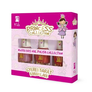 Moyra Kids nagu lakas komplekts bērniem Princess Collection 3 x 7 ml