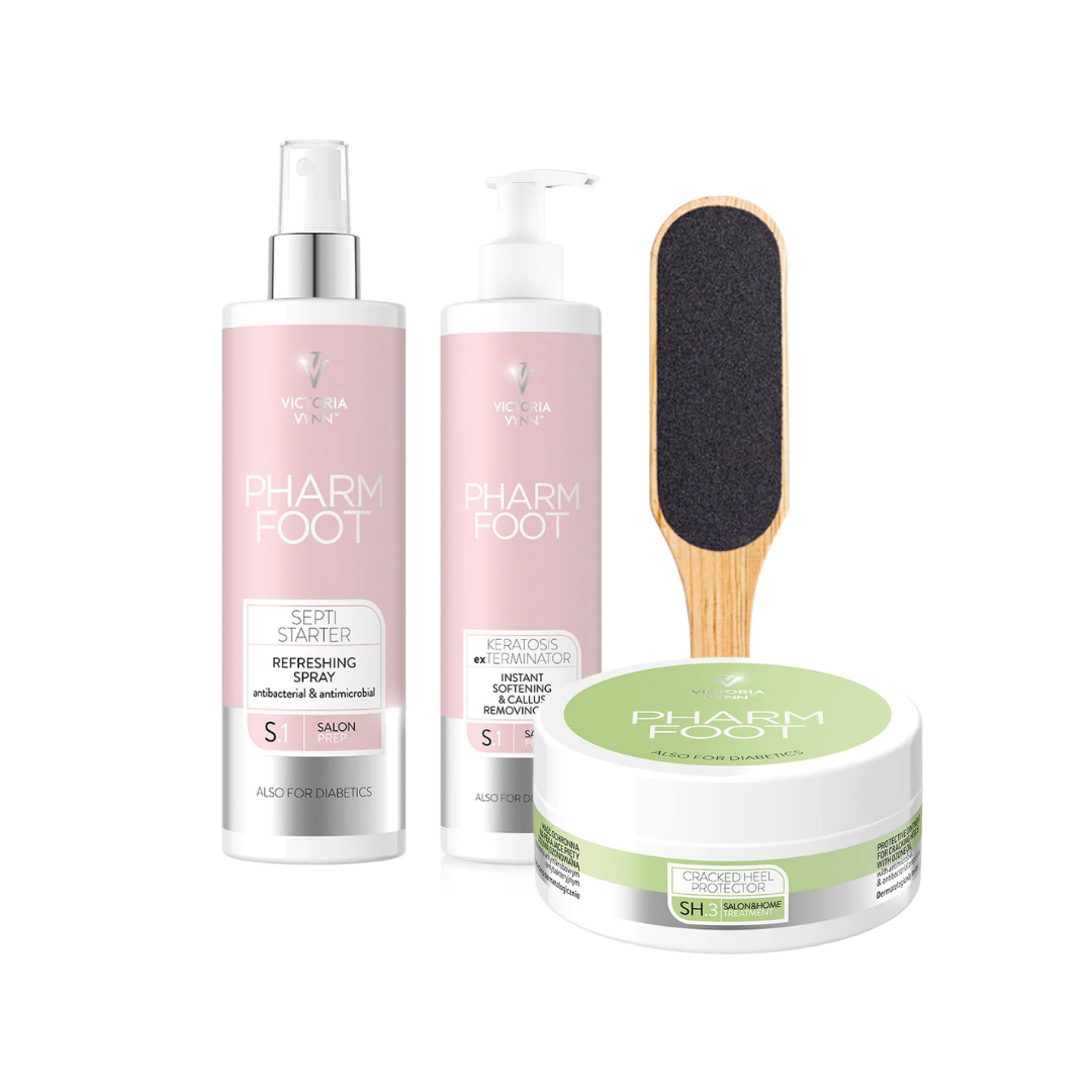 PHARM FOOT Komplekts saplaisājušu papēžu un pēdu ādas kopšanai
