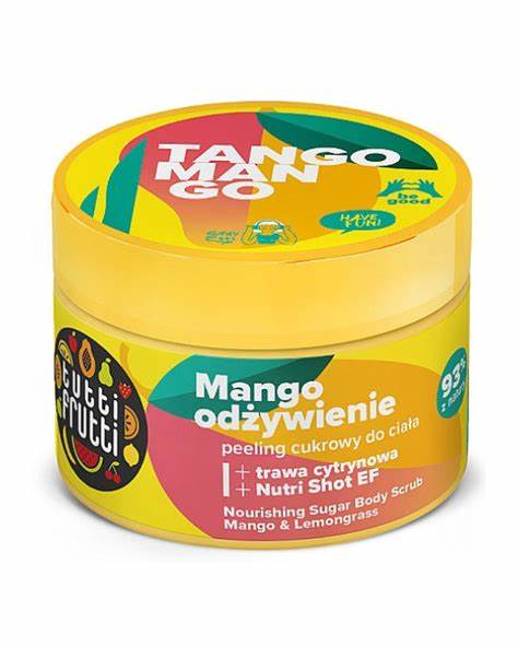 Farmona TUTTI FRUTTI Barojošs cukura ķermeņa skrubis Mango un citronzāle 300g