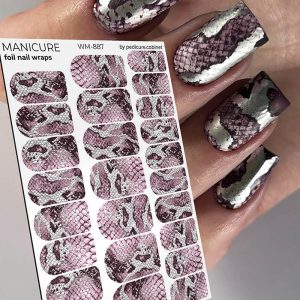 Pedicure cabinet manikīra plēve ar sudraba foliju [WM-887]