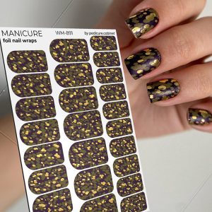 Pedicure cabinet manikīra plēve ar zelta foliju [WM-891]