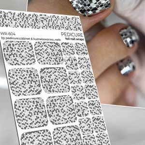 Pedicure cabinet pedikīra plēve ar sudraba foliju [WR-604]