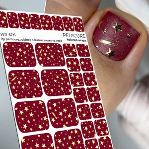 Pedicure cabinet pedikīra plēve ar zelta foliju [WR-606]