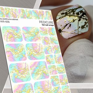 Pedicure cabinet pedikīra plēve ar zelta foliju [WR-656]