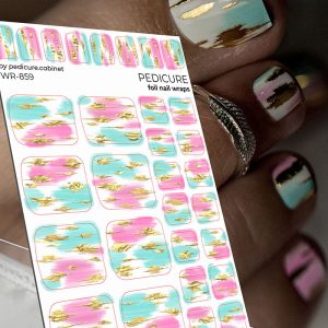 Pedicure cabinet pedikīra plēve ar zelta foliju [WR-859]