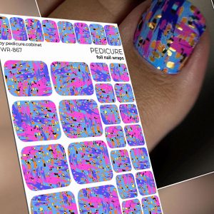 Pedicure cabinet pedikīra plēve ar zelta foliju [WR-867]