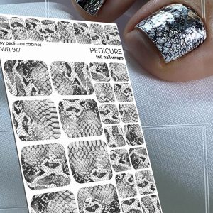 Pedicure cabinet pedikīra plēve ar sudraba foliju [WR-917]