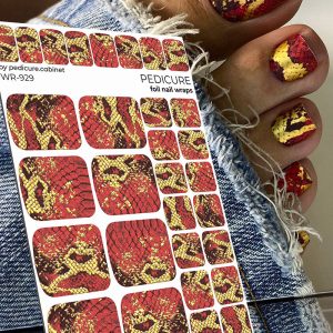 Pedicure cabinet pedikīra plēve ar zelta foliju [WR-929]