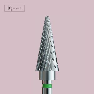 IQ NAILS Cietkausējuma (Karbīda) frēze noņemšanai zaļa 060 [266.220.060]