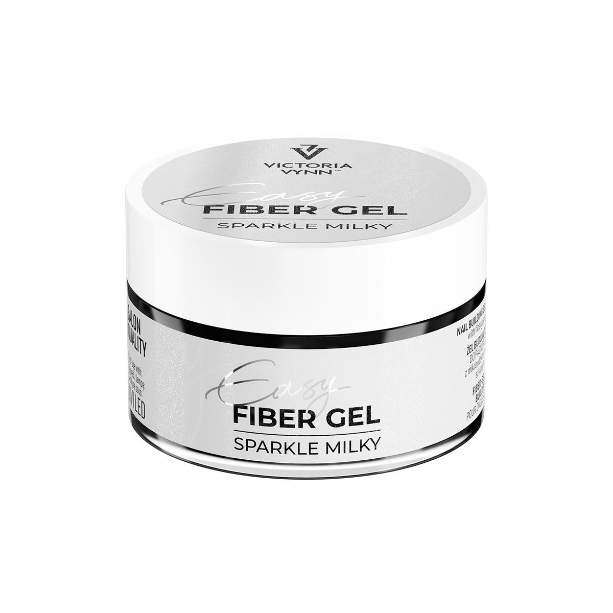 Victoria Vynn Easy Fiber Gel ar stiklšķiedru, Sparkle Milky 15ml
