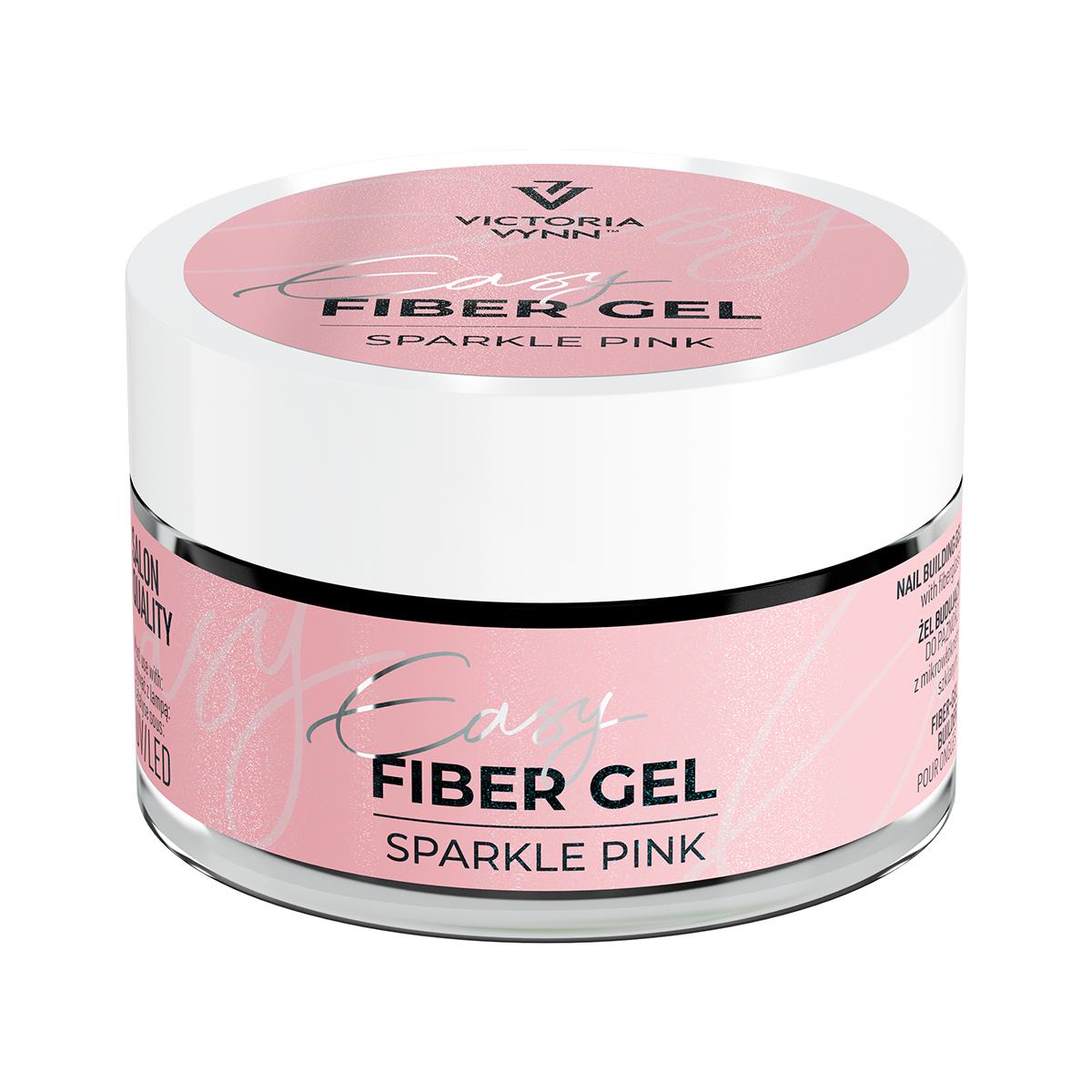 Victoria Vynn Easy Fiber Gel ar stiklšķiedru, Sparkle Pink 50ml