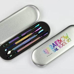 Rainbow Nail Tool Set, instrumentu komplekts, sudraba