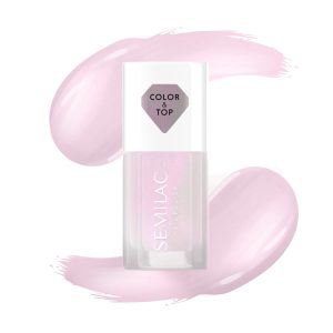 Semilac Top and nail polish 2in1 PINK GLOW 7ml