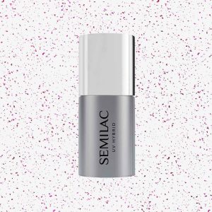 Semilac Top No Wipe Blinking Violet & Rose Flakes T14 7ml